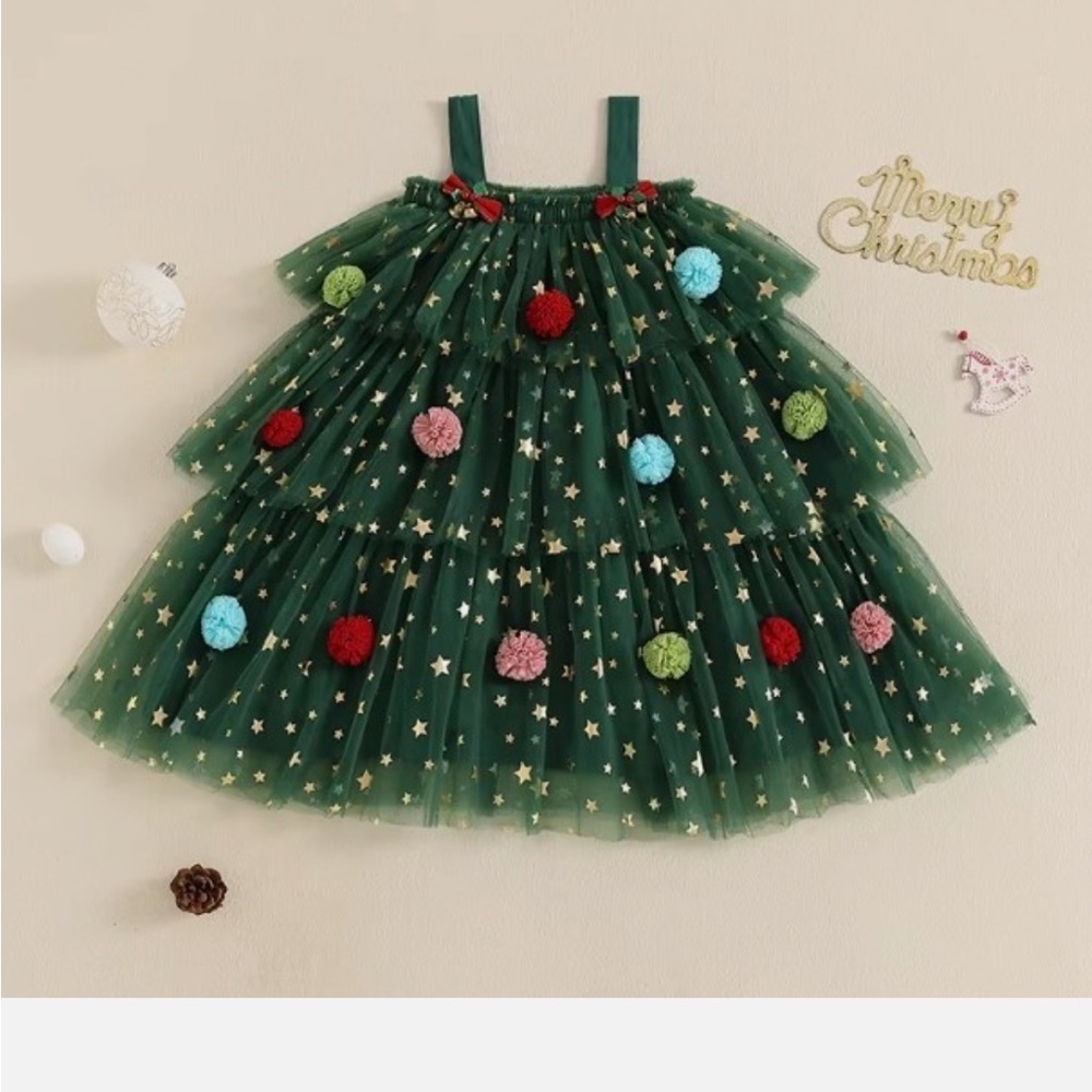 Christmas tree baby dress